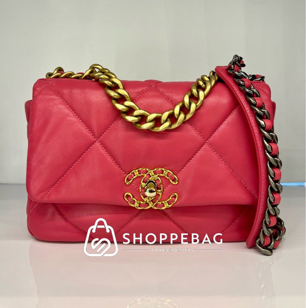 Chanel C19 Small Bag Lambskin Pink - SOX48, Luxury, Bags & Wallets on  Carousell
