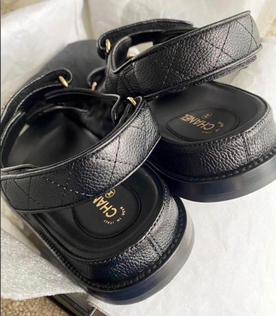 Chanel Dad Sandals! Used a few times! Only signs of - Depop