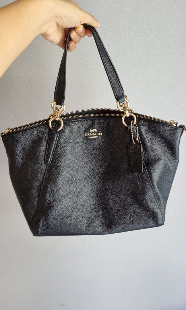 Coach Small Pebble Leather Satchel Tote Bag Crossbody