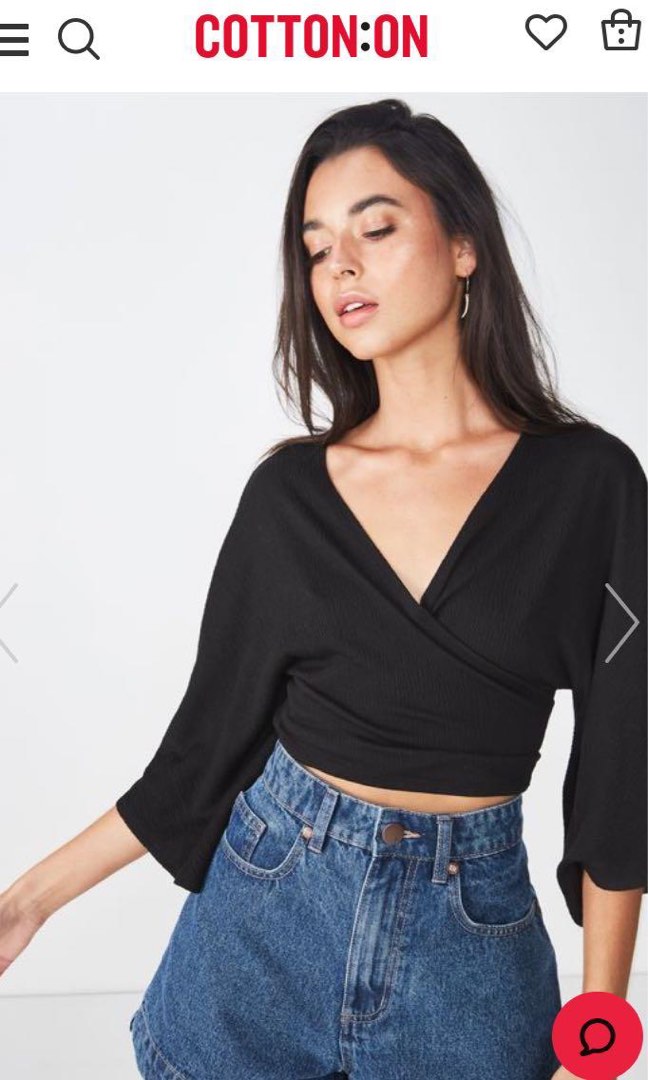 Wrap top cotton on deals