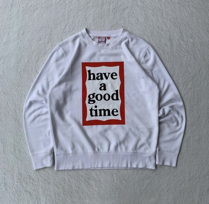 Crewneck have a good time Fesyen Pria Pakaian Atasan di Carousell