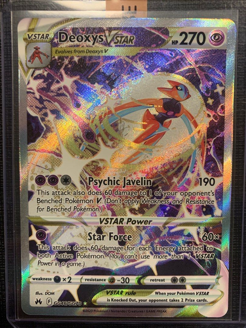 Deoxys Vstar GG46/GG70 Crown Zenith Pokemon Card NEAR MINT