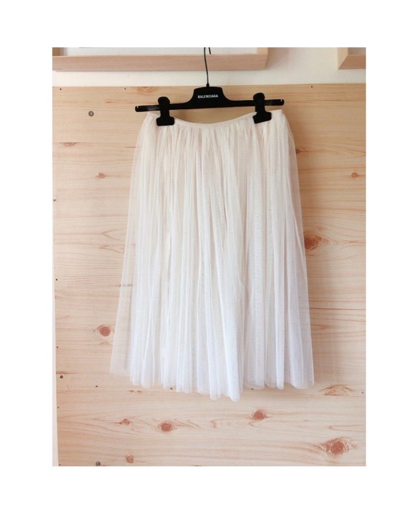 Dior white tulle skirt clearance