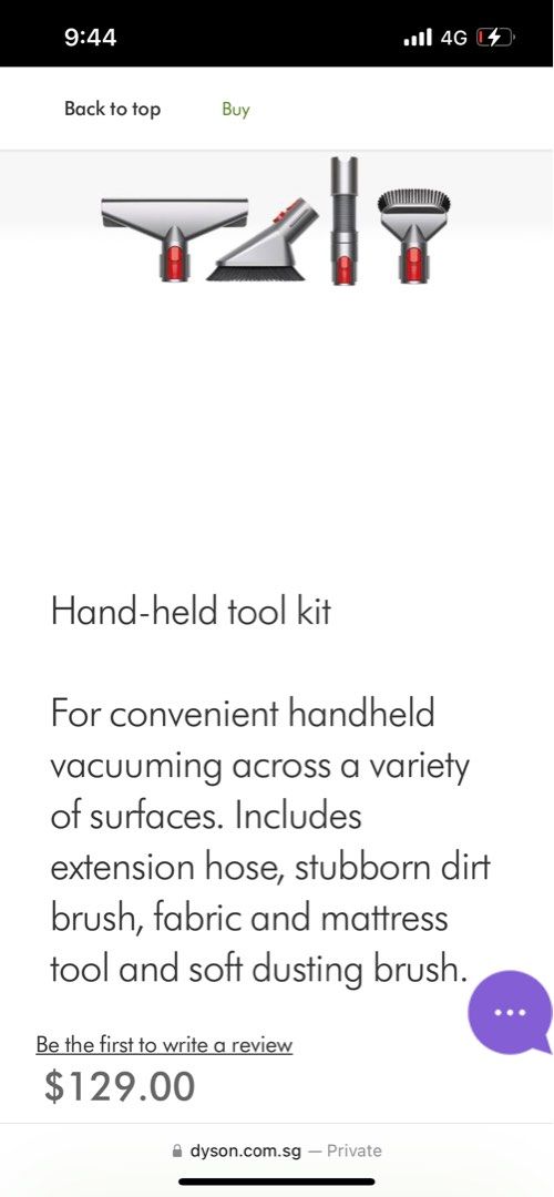 Dyson hand held tool kit , TV & Home Appliances, Vacuum Cleaner