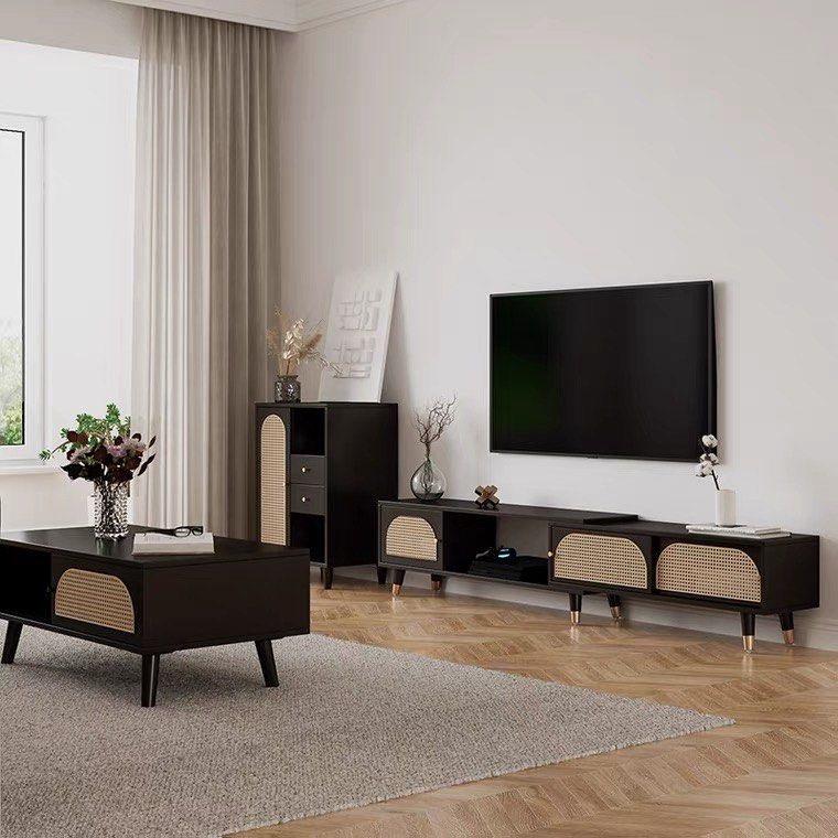 Extendable rattan tv console, Furniture & Home Living, Furniture, TV