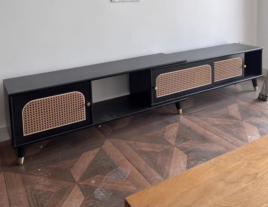 Extendable rattan tv console, Furniture & Home Living, Furniture, TV