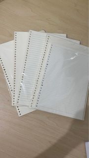 FREE 4 Sets of Binder Notebook Refill Loose Leaf