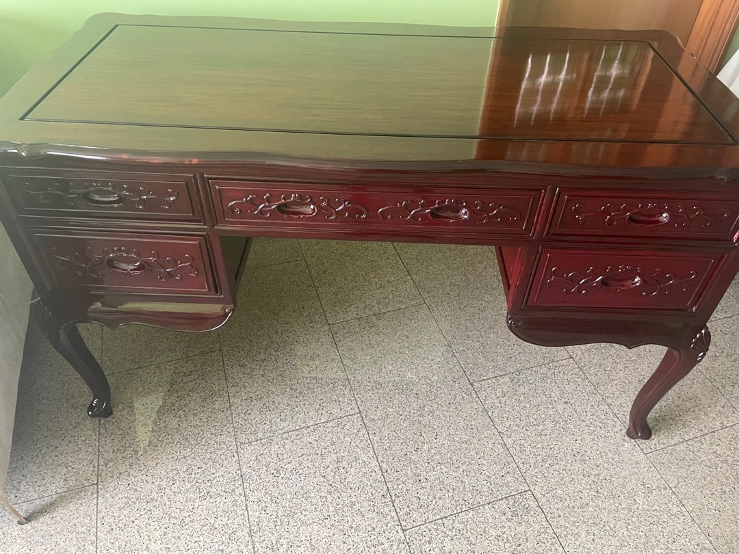Rosewood writing table , Furniture & Home Living, Furniture, Tables
