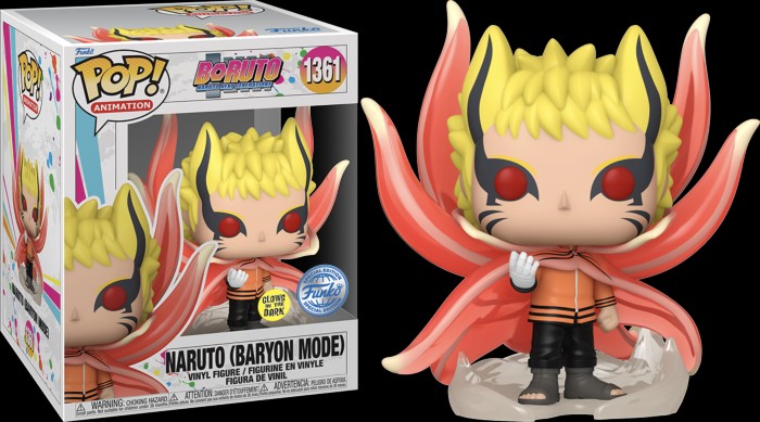 Funko Pop Boruto Super (6') 1361 - Naruto (Baryon Mode) GITD