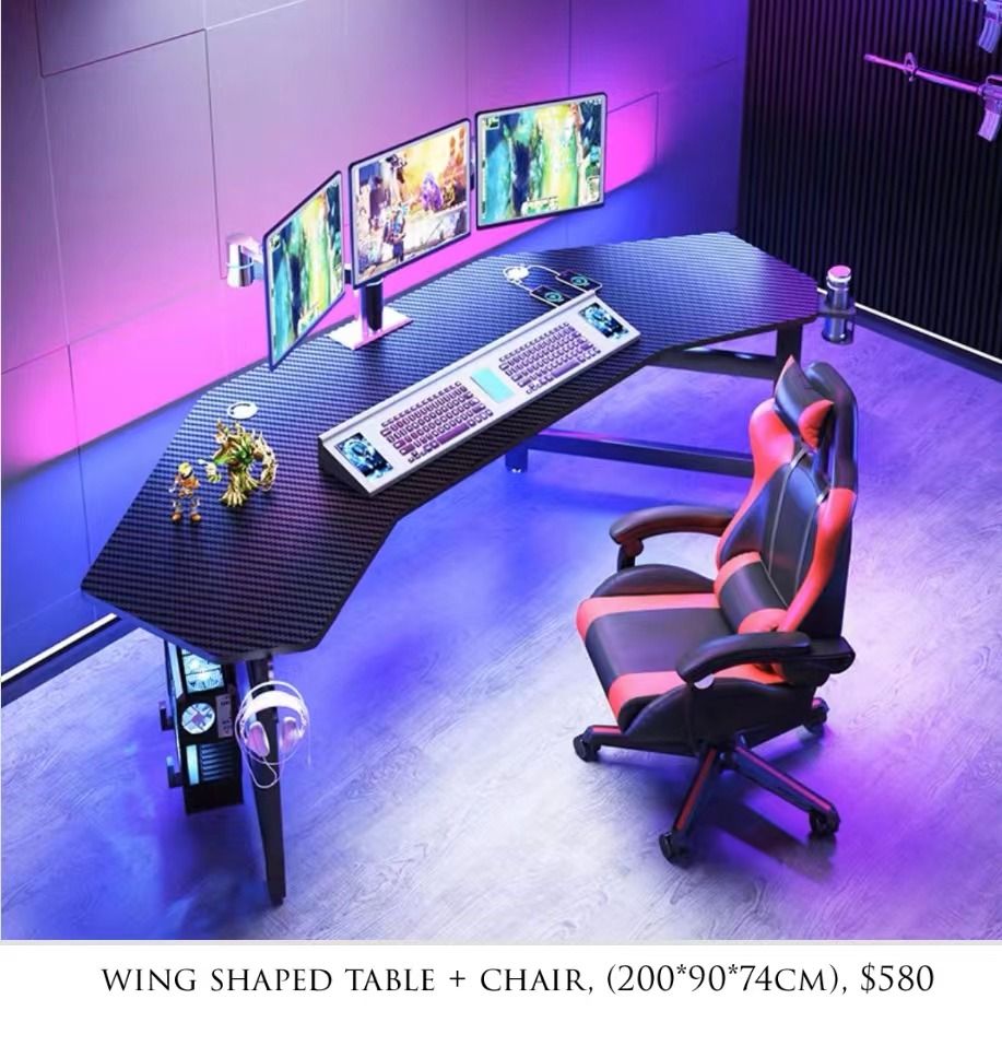 Gaming Chairs & Table Collection - Carbon Fiber Metal Steel Frame ...