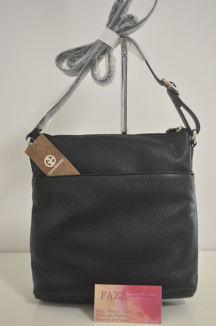 AUTHENTIC Giani Bernini Pebble Crossbody Bag Black, Women's Fashion ...