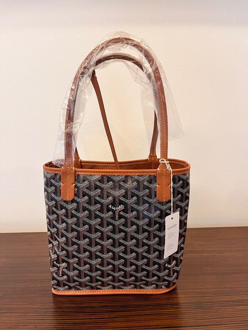 Goyard Mini Vendome in Black/Tan, Luxury, Bags & Wallets on Carousell