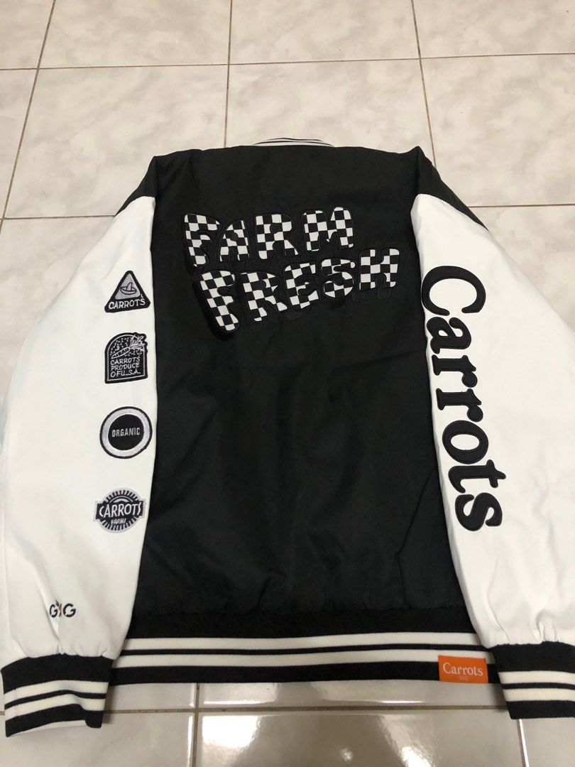 GXG x Carrots Varsity Jacket Bomber Sweater, Men's Fashion, Coats