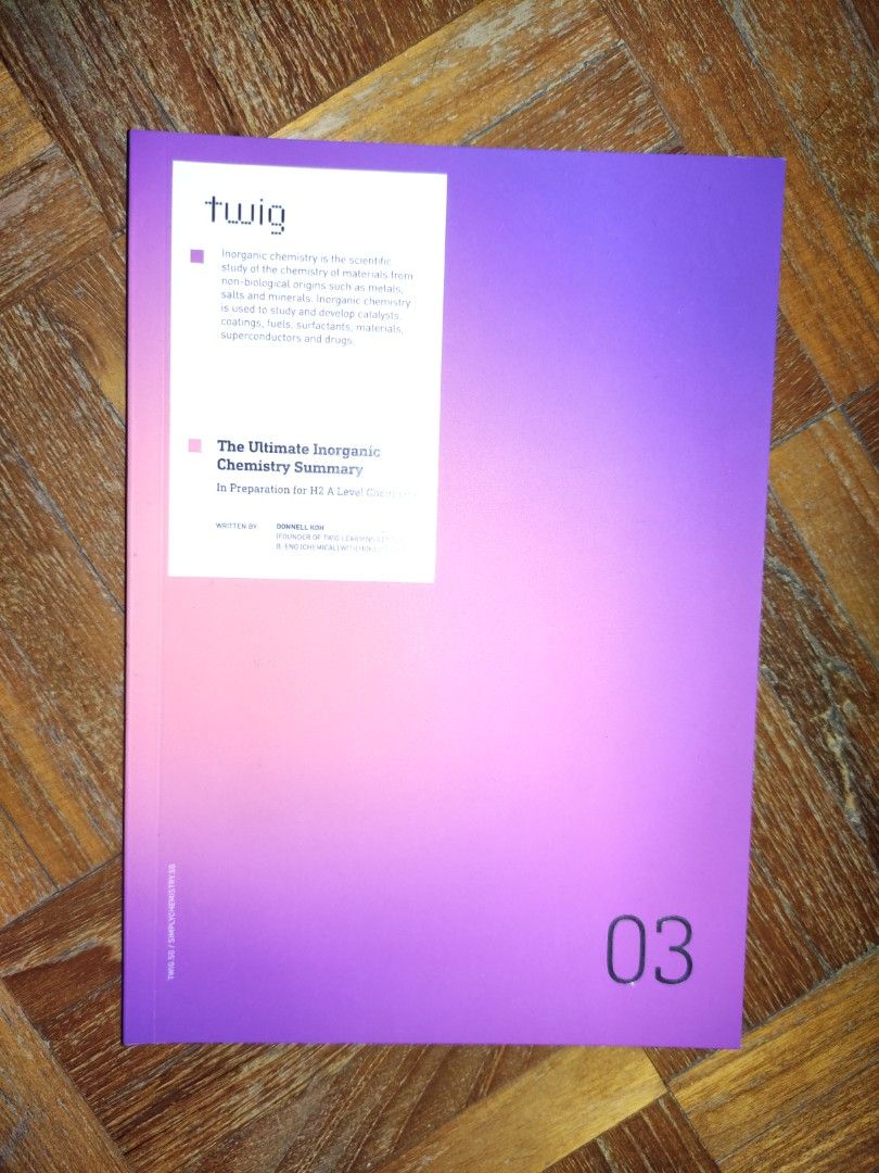 H2 Chemistry Summary Books by Twig, Hobbies & Toys, Books & Magazines