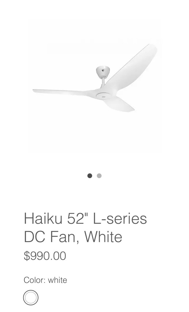 Haiku Ceiling Fan L Series 52, Furniture & Home Living, Lighting