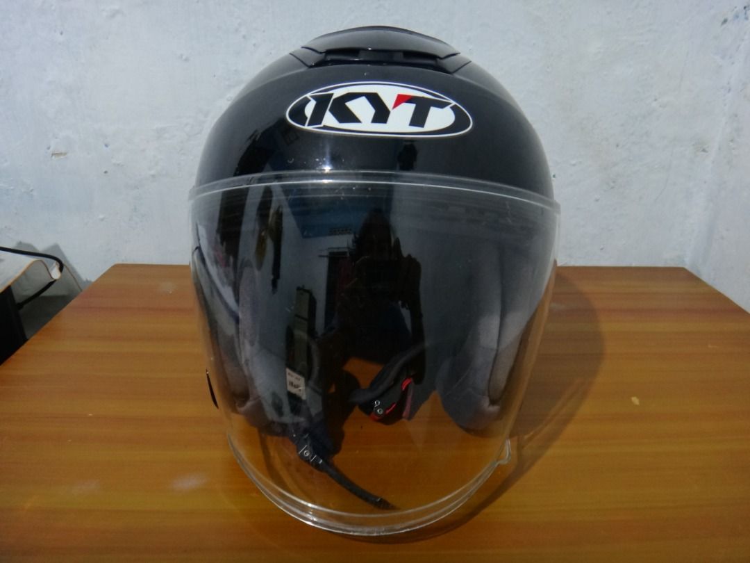 Helm KYT Kyoto Hitam Size L Padisuromertani, Motor di Carousell