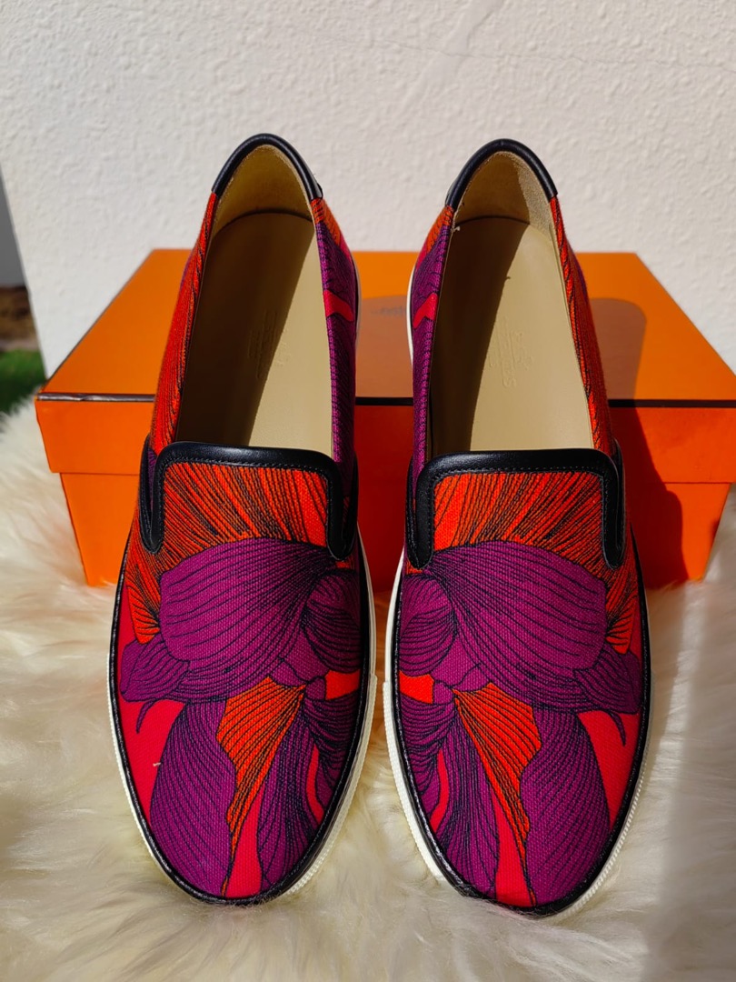 multicolor slip on sneakers