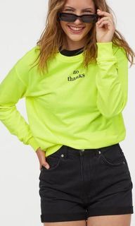 h&m ariana grande neon sweater