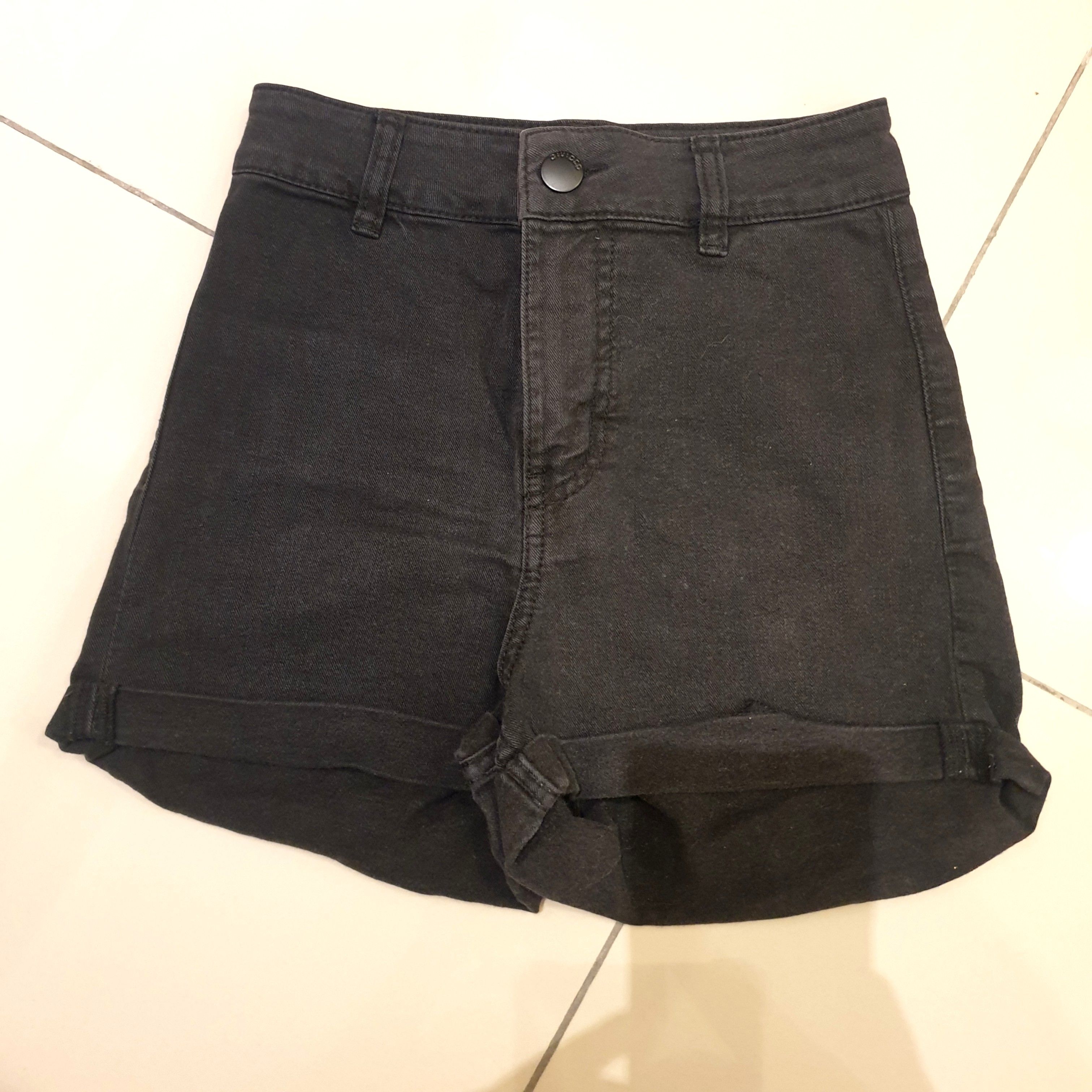 H&M Black High Waist Shorts
