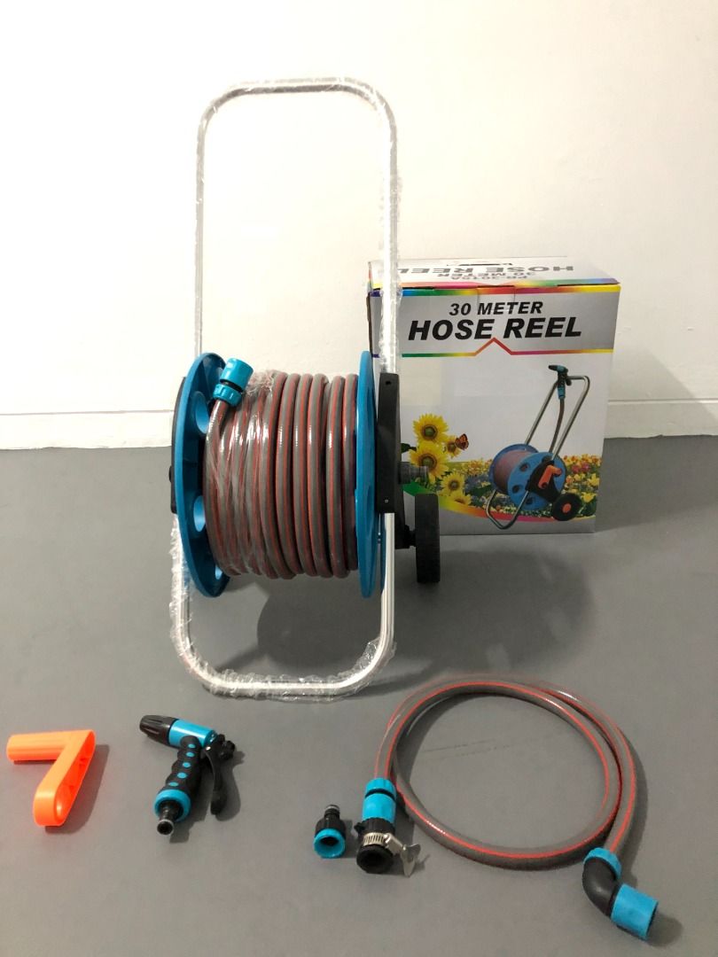 Hose Reel Set (10m to 50m Types), Furniture & Home Living, Gardening