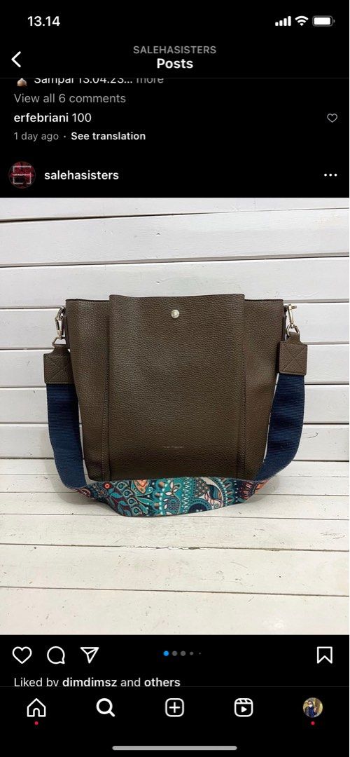 Hush Puppies Frances Satchel Fesyen Wanita Tas Dompet di Carousell