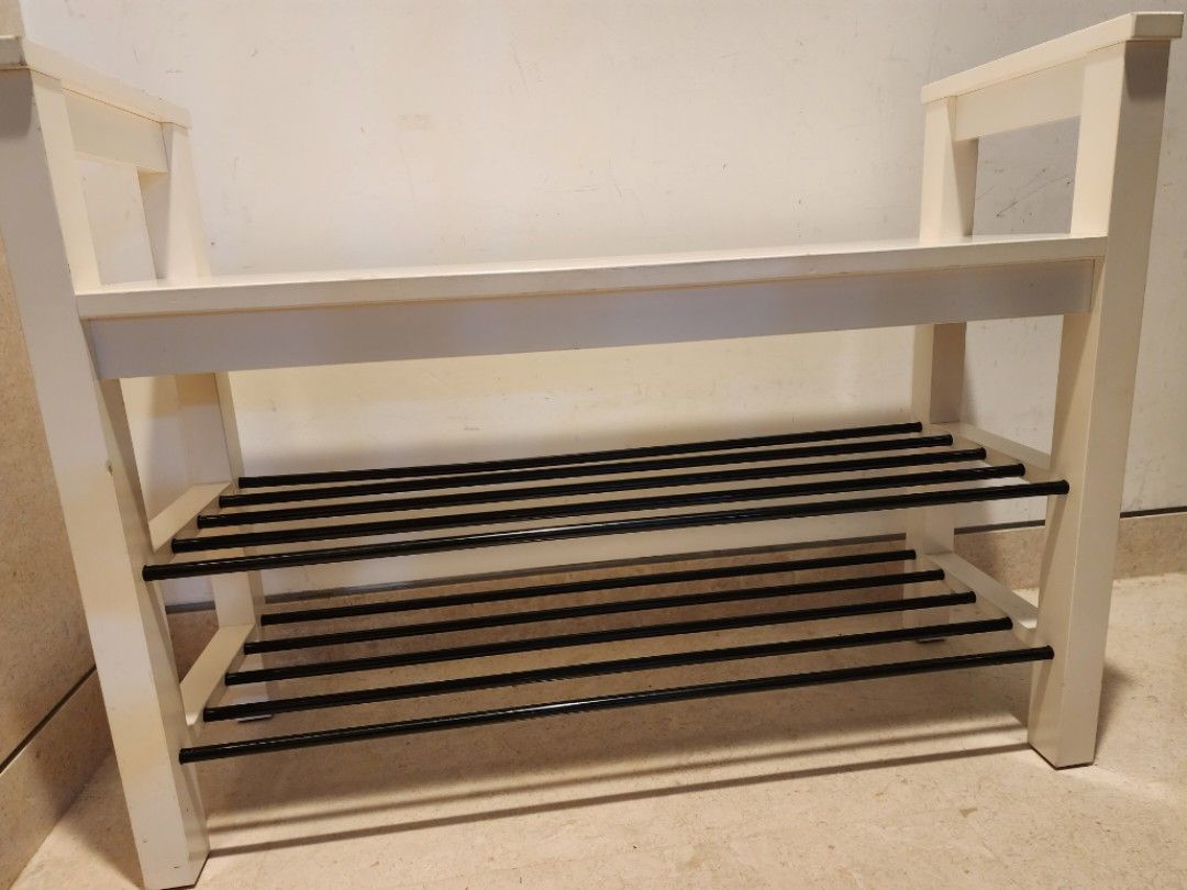 IKEA HEMNES Bench with shoe storage, Furniture & Home Living, Furniture