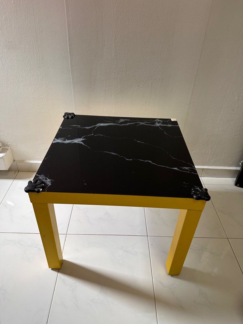 Ikea LACK table in yellow coffee table side table , Furniture & Home