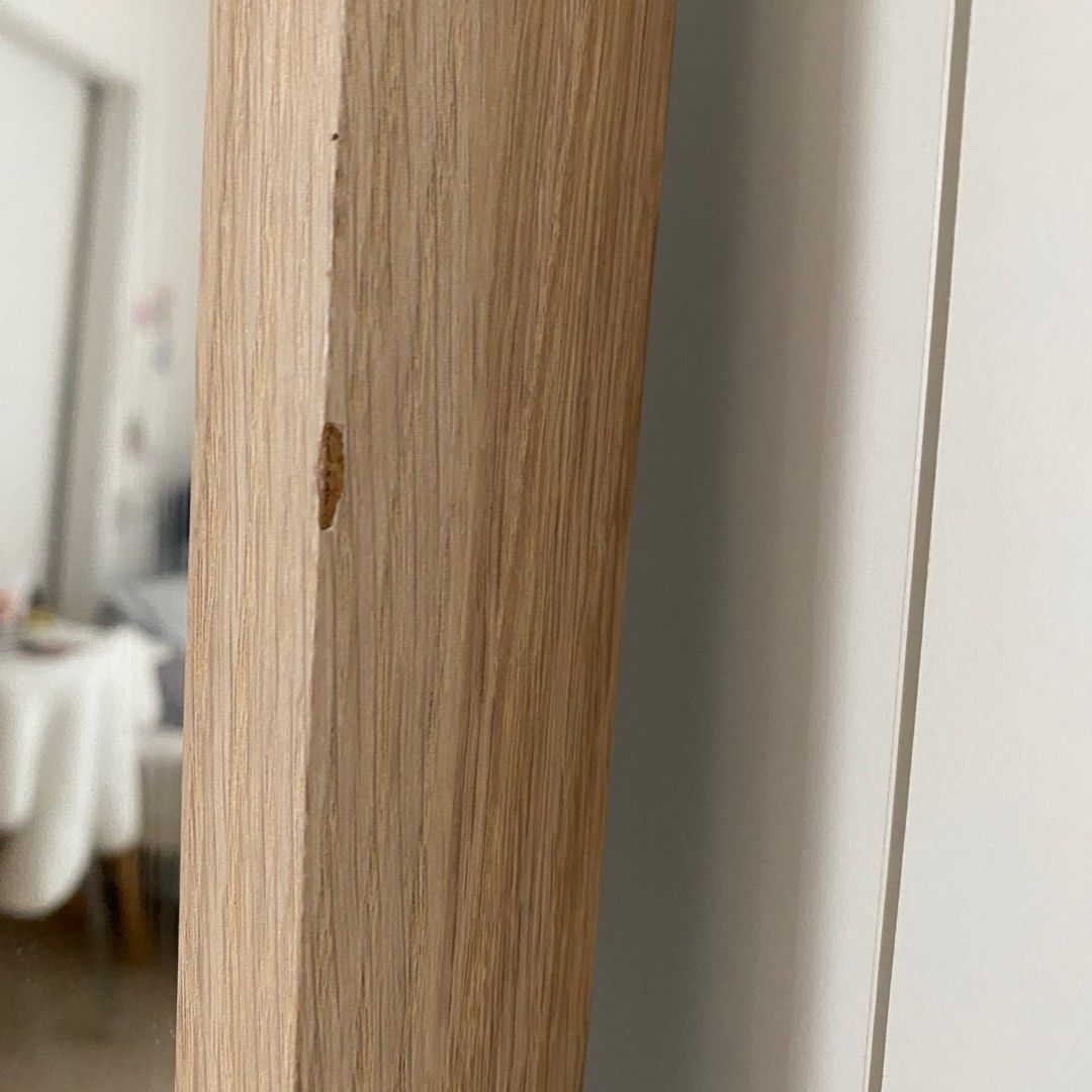 IKEA Long Standing Mirror Light Wooden Frame, Furniture & Home Living