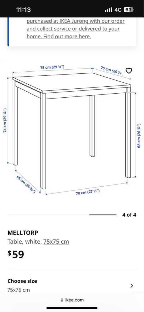 IKEA Melltorp table with RGB, Furniture & Home Living, Furniture