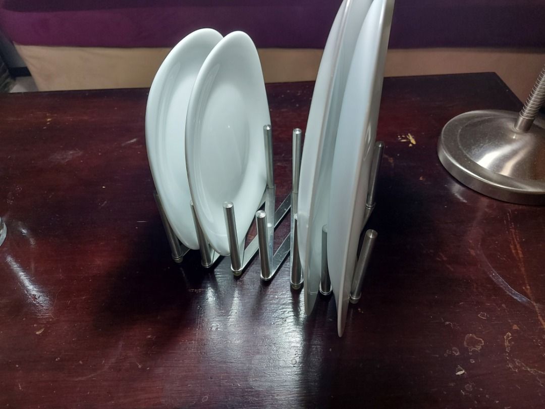 IKEA Pot Lid & Plate organizer VARIERA, stainless steel used on Carousell