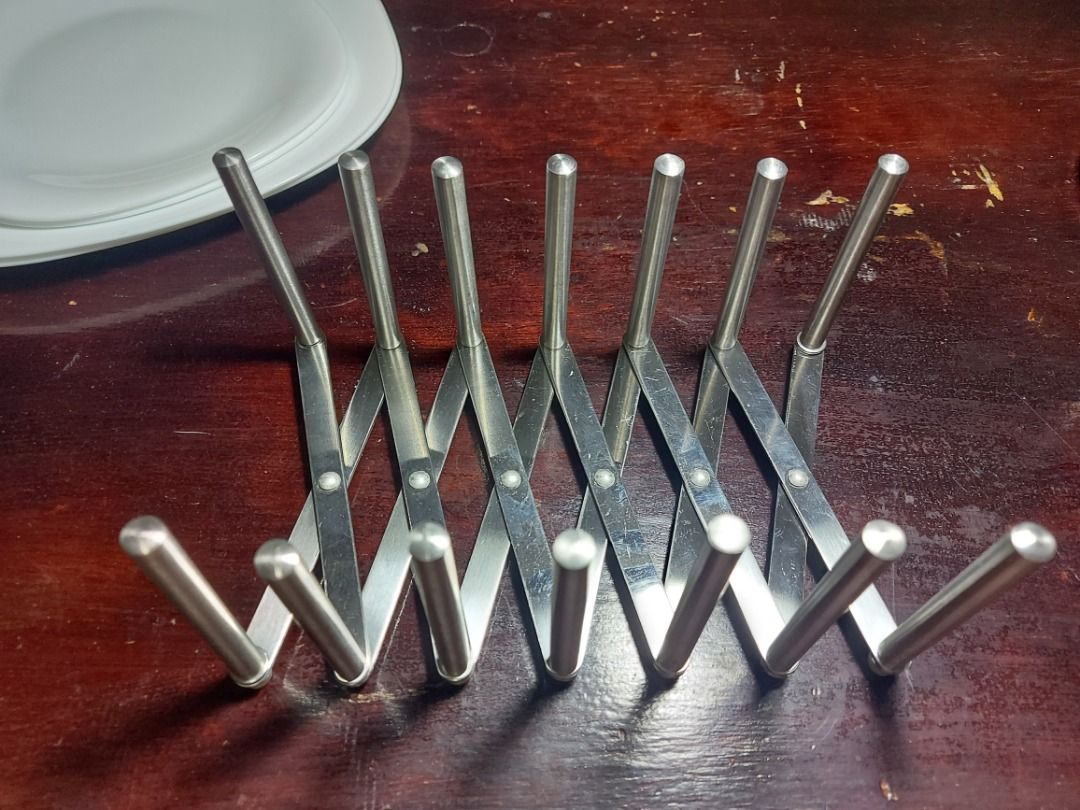 IKEA Pot Lid & Plate organizer VARIERA, stainless steel used on Carousell