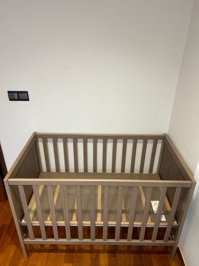 Ikea Sundvik Cot Unique Brown Colour, Babies & Kids, Baby Nursery