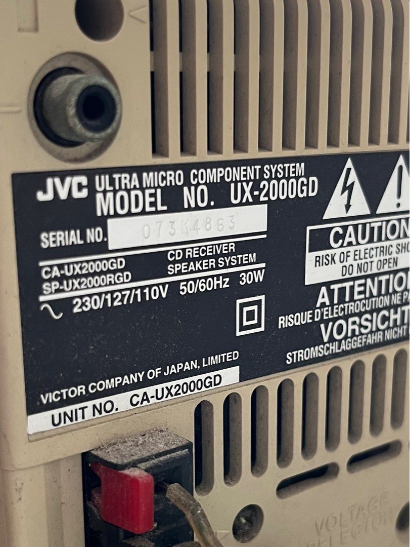 JVC Ultra micro component system UX2000GD, Audio, Other Audio