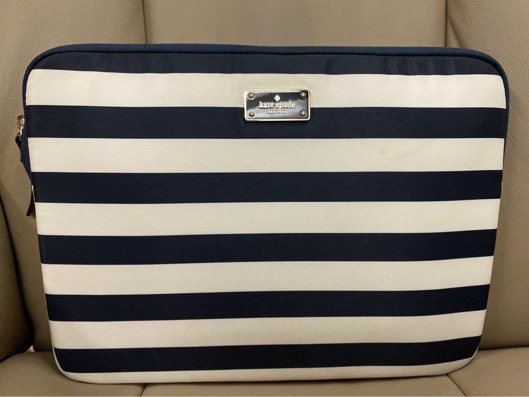 Kate spade stripe laptop bag shop