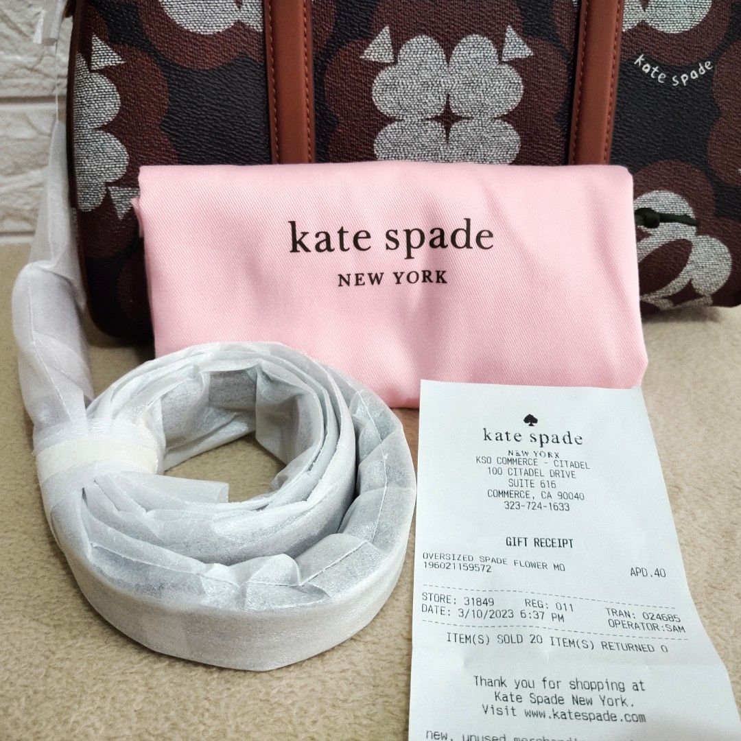 kate spade, Bags, Nwt Authentic Kate Spade Spade Flower Monogram Eleanor  Medium Satchel K9786 Bag