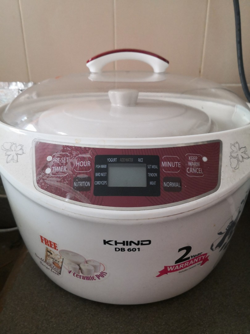 Khind Double Boiler DB601, TV & Home Appliances, Kitchen Appliances, Other Kitchen Appliances on