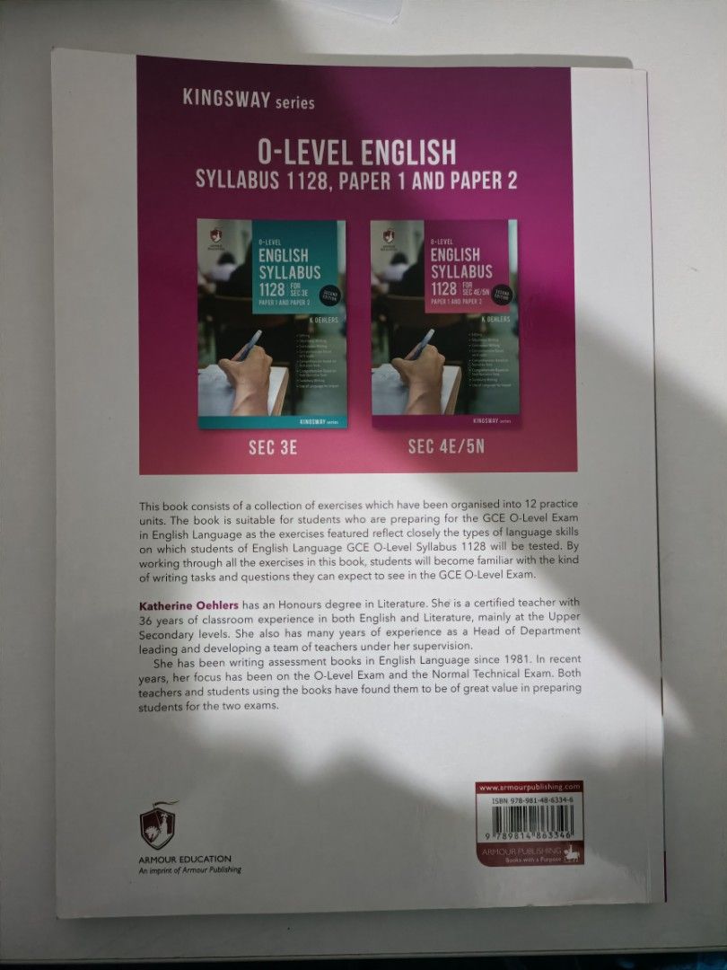 Kingsway Series OLevel English Paper 1 & 2 (Second Edition), Hobbies & Toys, Books & Magazines