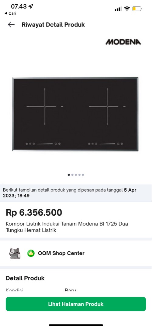 Kompor induksi modena 2 tungku, Kitchen & Appliances di Carousell