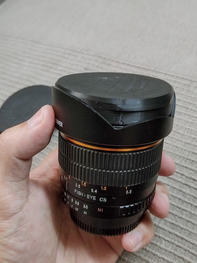 Lens cap for fisheye lens 8mm f3.5 Samyang Rokinon Bower Vivitar