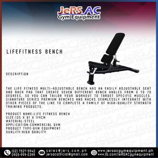 Life Fitness Multi-Adjustable Benc