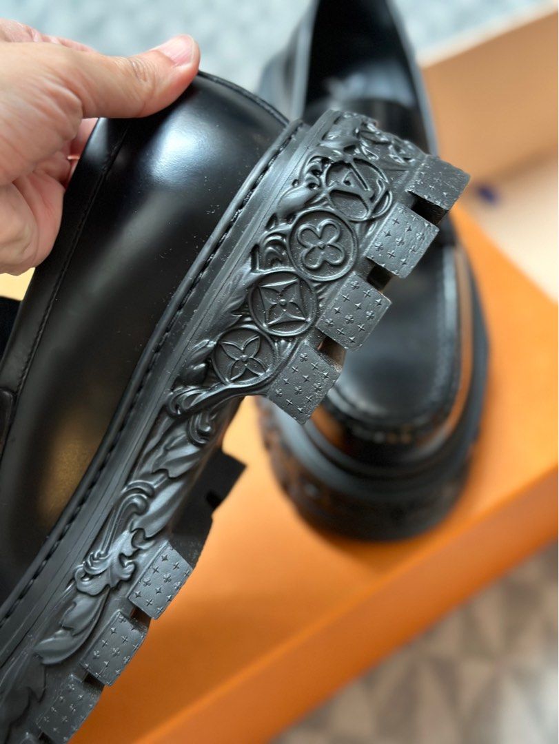 Louis Vuitton LV Baroque Derby Shoes Black Men US 11 UK 10 Euro 44 NEW