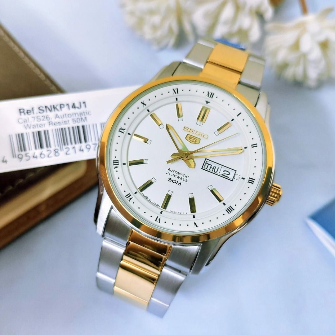 MADE IN JAPAN Seiko 5 SNKP14J1 SNKP14J SNKP14 SNKP Automatic Japan Made Stainless Steel Analog Men s Watch
