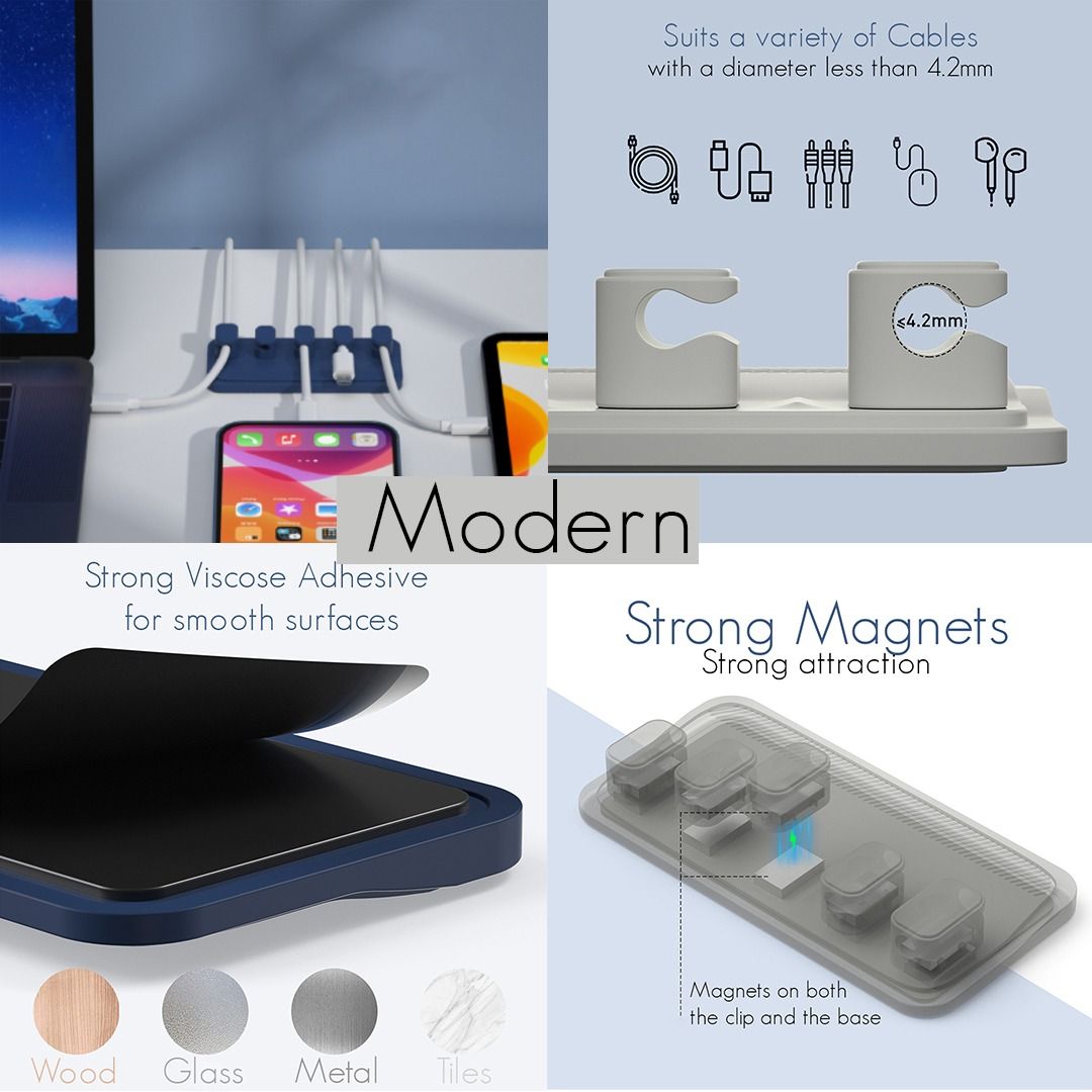 Cable Organiser Pea Clips, Computers & Tech, Parts