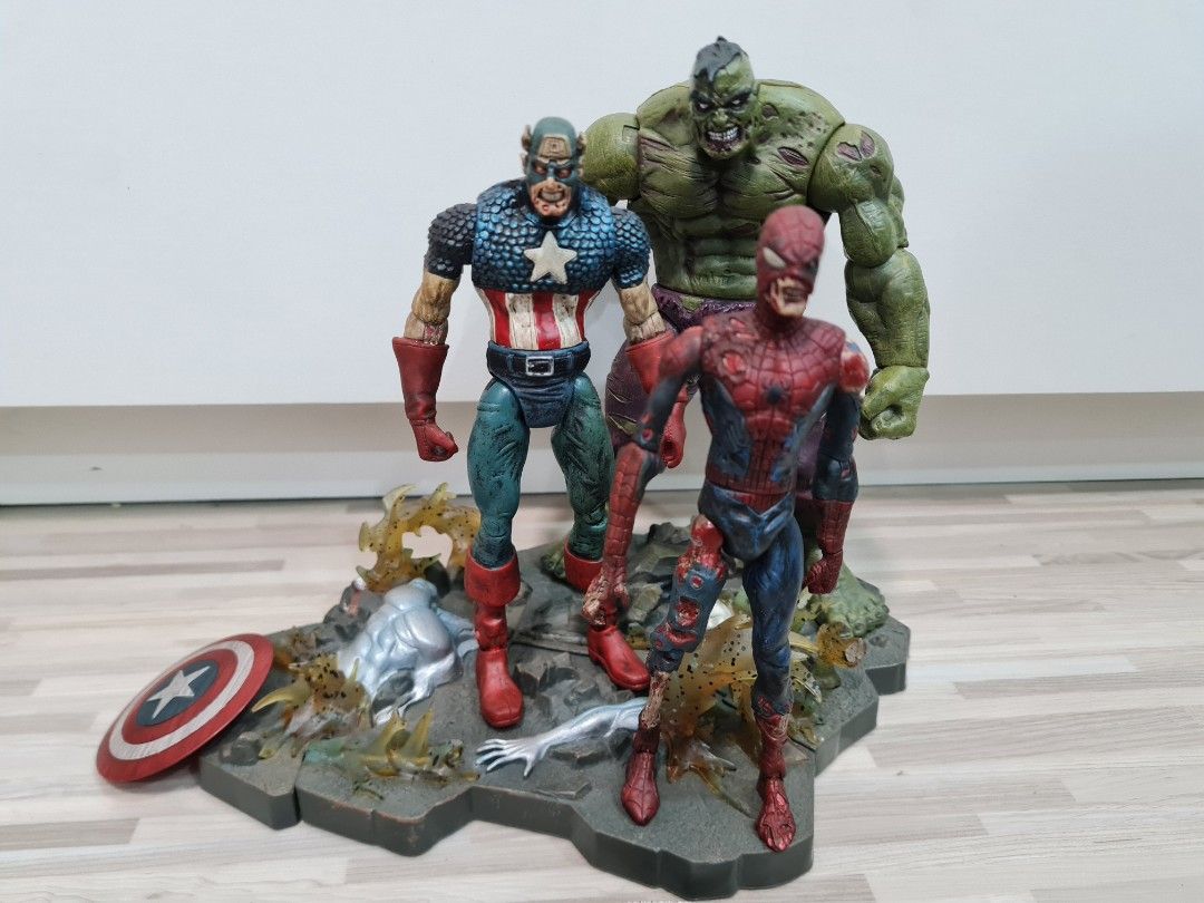 Marvel Select Zombie Spiderman, Captain America and Hulk, Hobbies