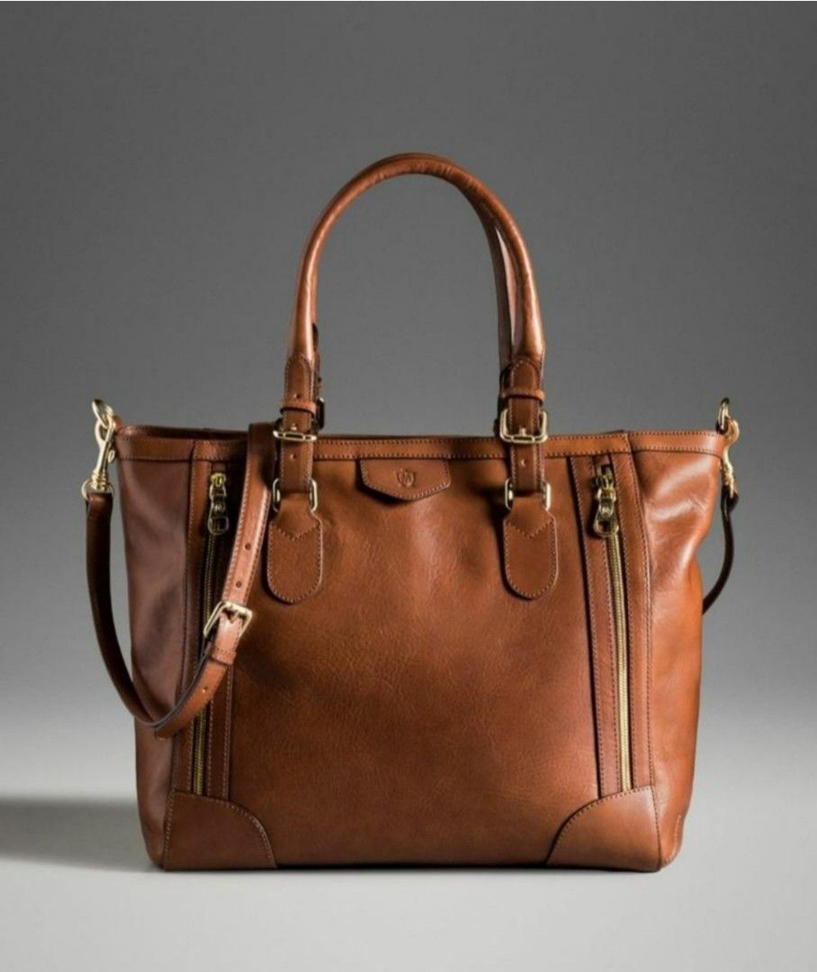 Massimo Dutti brown leather bag Luxury Bags Wallets on Carousell