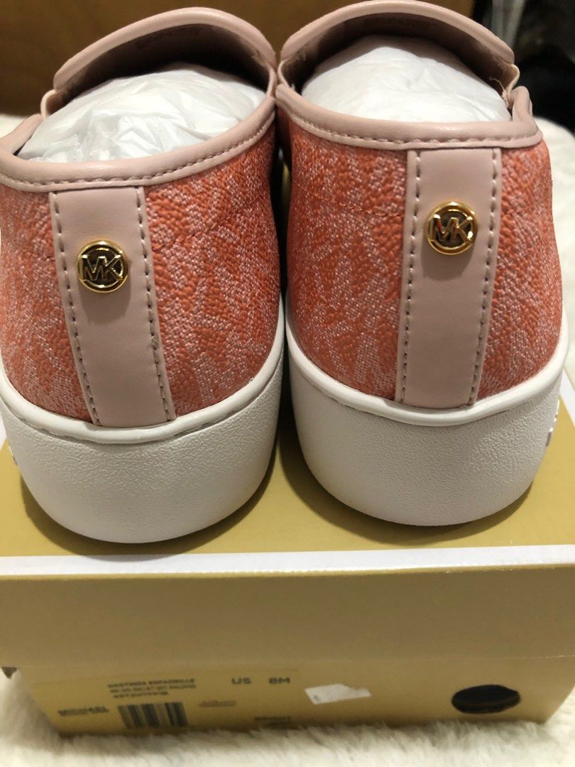 Michael Kors Kids  Girls Pink Leather Trainers  Childrensalon Outlet