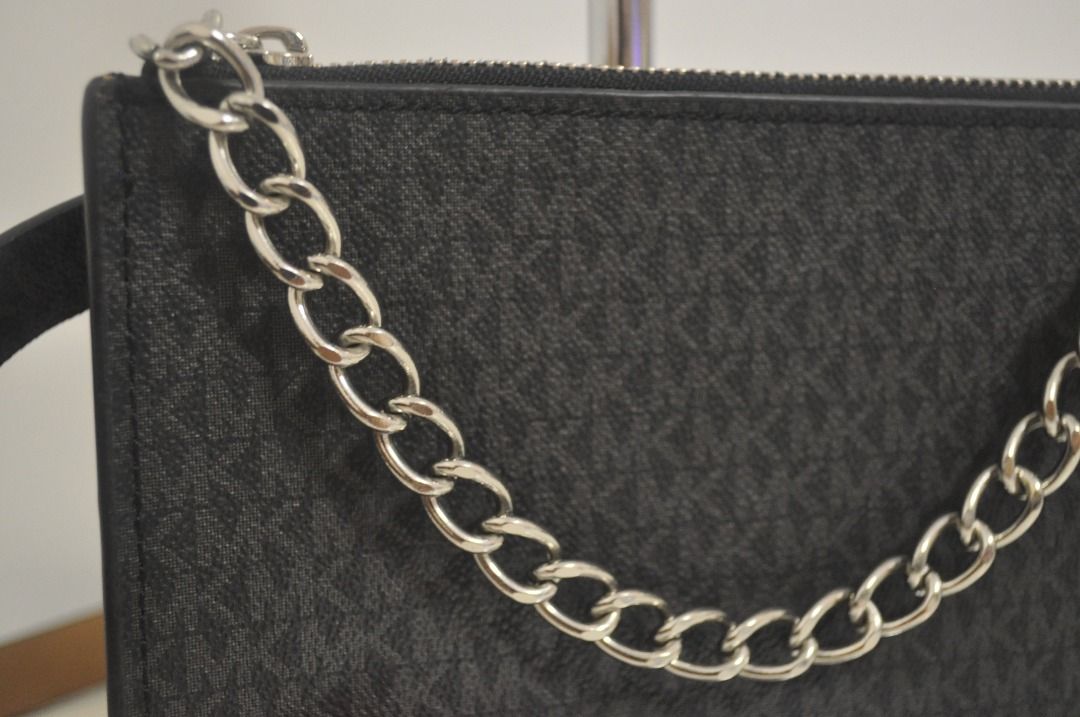 MK Belt bag Fanny Michael Kors BLACK BALLET PULL CHAIN HIP PACK FANNY PACK BELT BAG MEDIUM Luxury Bags Wallets on Carousell