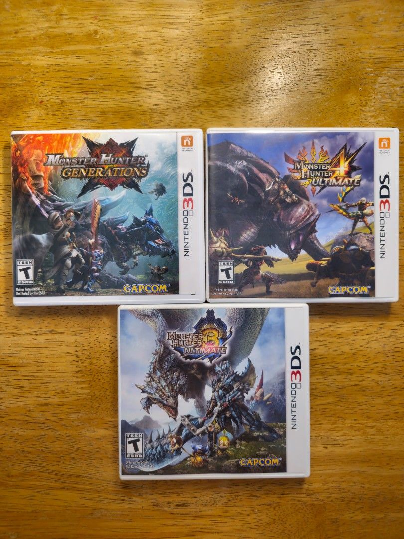 Monster Hunter Bundle for 3DS (Category: Nintendo) located in Paranaque City. Submitted by john020497 (Listing ID 1226638614, Image 1). Description: Parañaque area. Delivery via Lalamove/Grab..