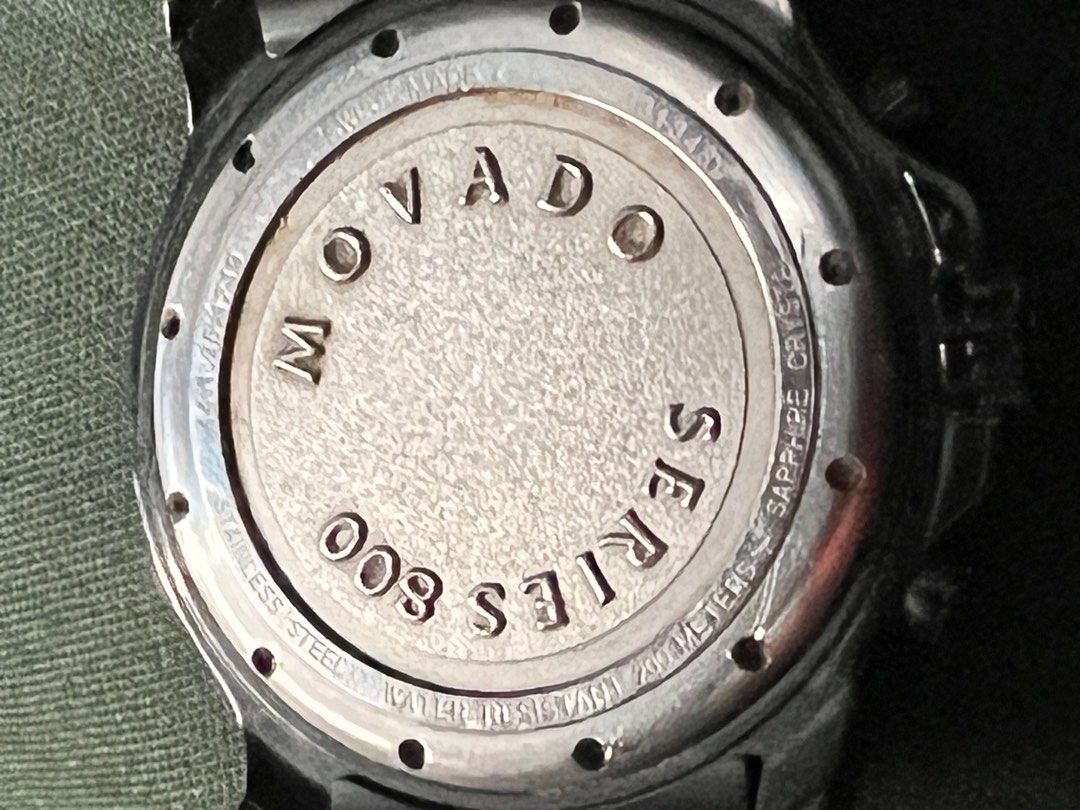 Movado Chronograph (Category: Luxury Watches) located in Laoag. Submitted by docfil23 (Listing ID 1226566725, Image 2). Description: Movado Chronograph Series 800 PVD Black All original watch head and Steel Bracelet Chronograph works perfectly Ready to use Please pm me asap if interested Thanks Price is still negotiable .
