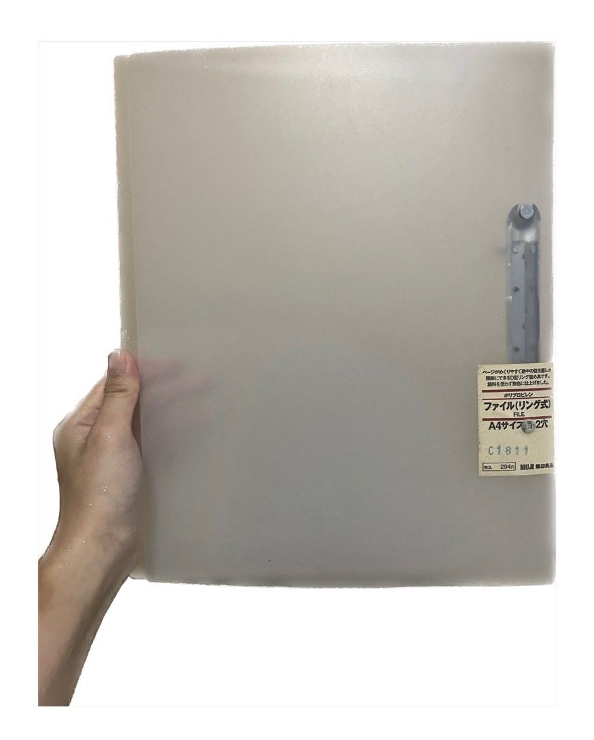 MUJI A4 Binder (Category: Stationery & School Supplies) located in Makati City. Submitted by bilzer (Listing ID 1226549523, Image 1). Description: Muji A4 Binder Clear Like new Selling low.